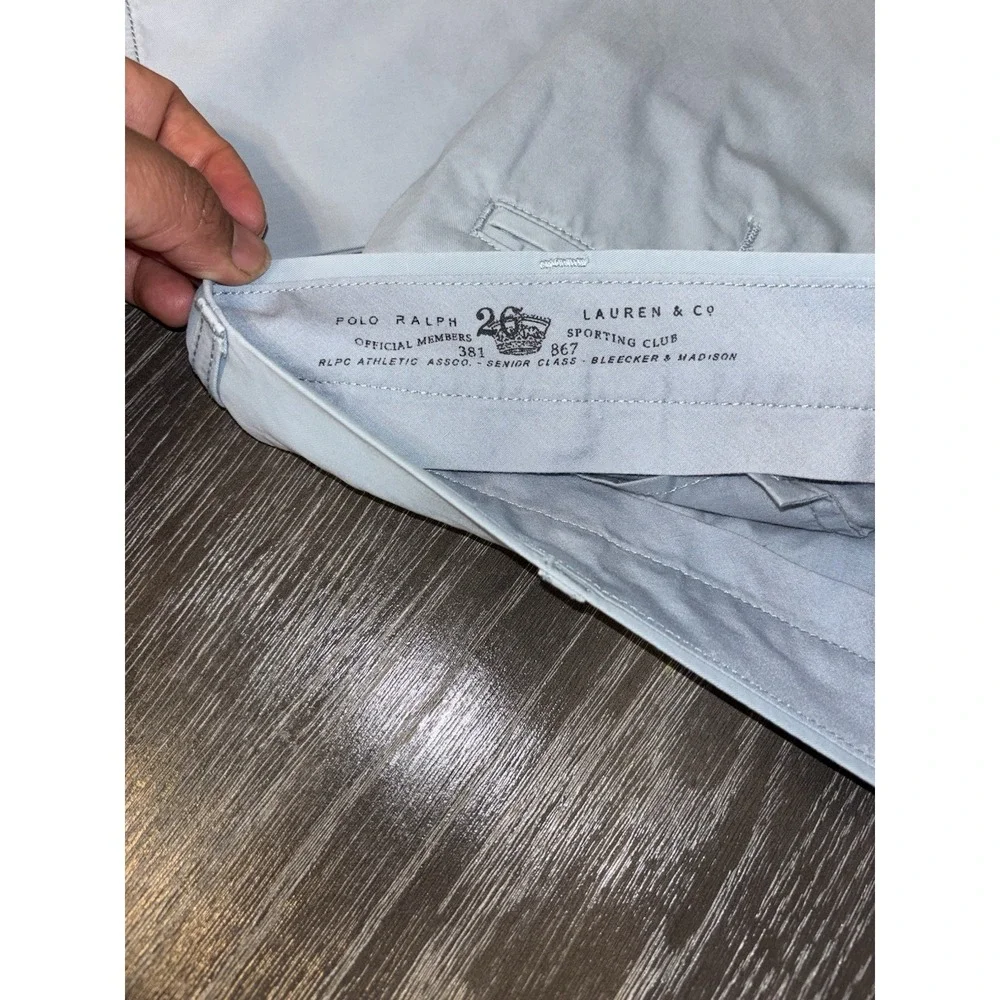Polo Ralph Lauren Pants Mens 36X32 ‎ Blue Slim Stretch Chino Classic Flat Front